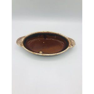 Vintage 1950’s Hull U S A pottery brown drip glaze casserole bake and serve.